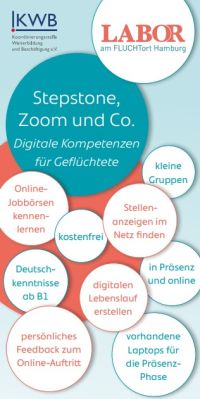 Titel des Flyers: Digitale Kompetenzen